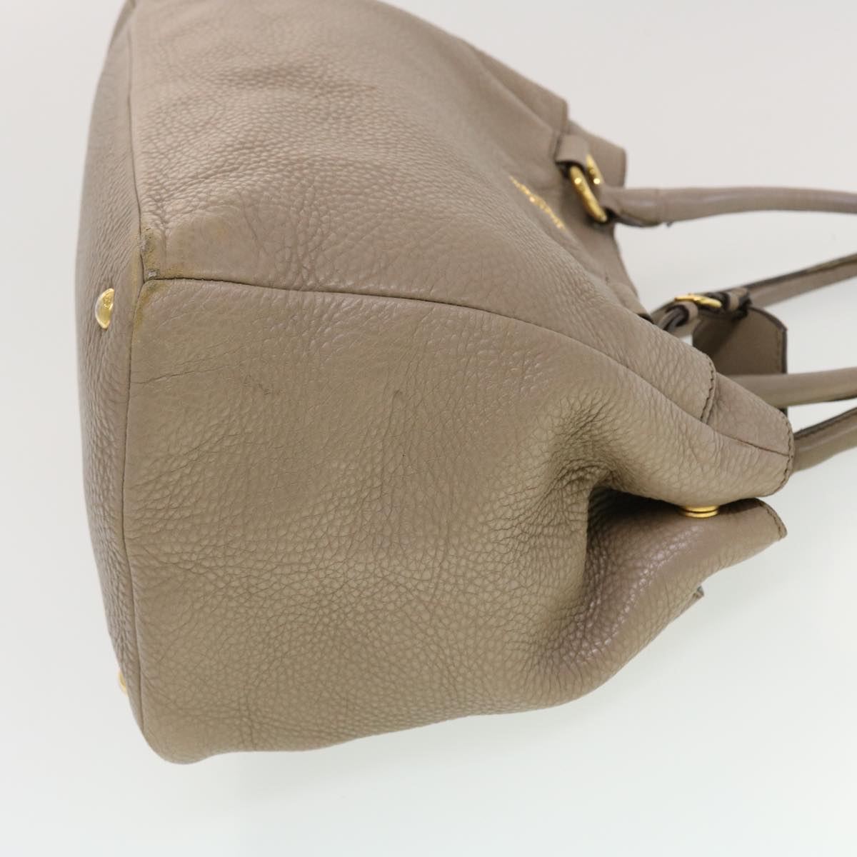 PRADA Shoulder Bag Hand Bag Leather Nylon 3 Set Black Gray Auth am4509