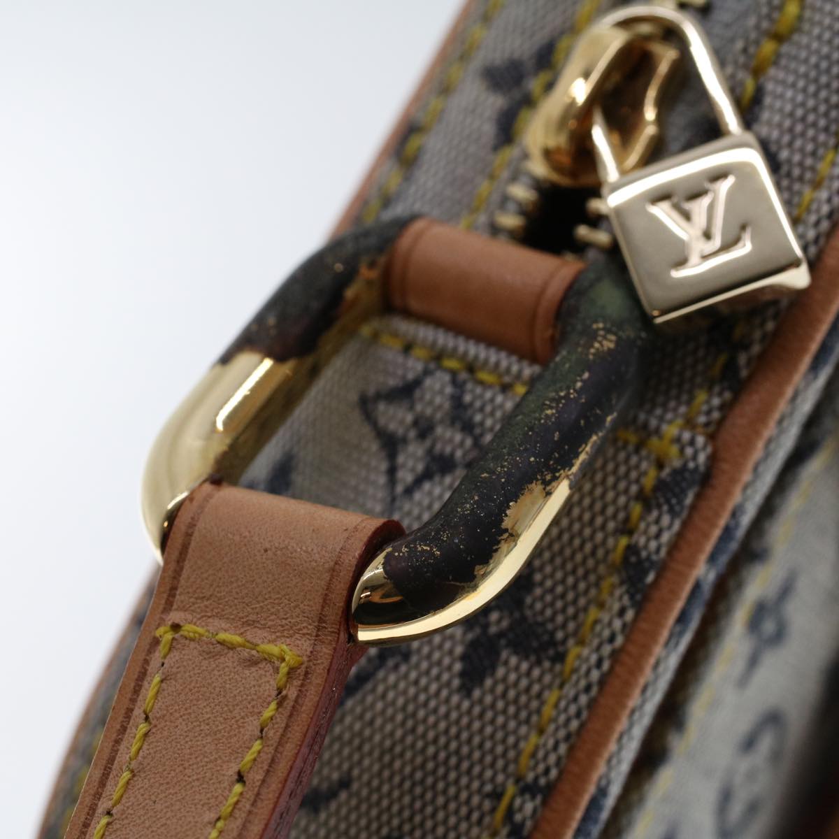 LOUIS VUITTON Monogram Mini Juliet PM Shoulder Bag Blue M92005 LV Auth am4662