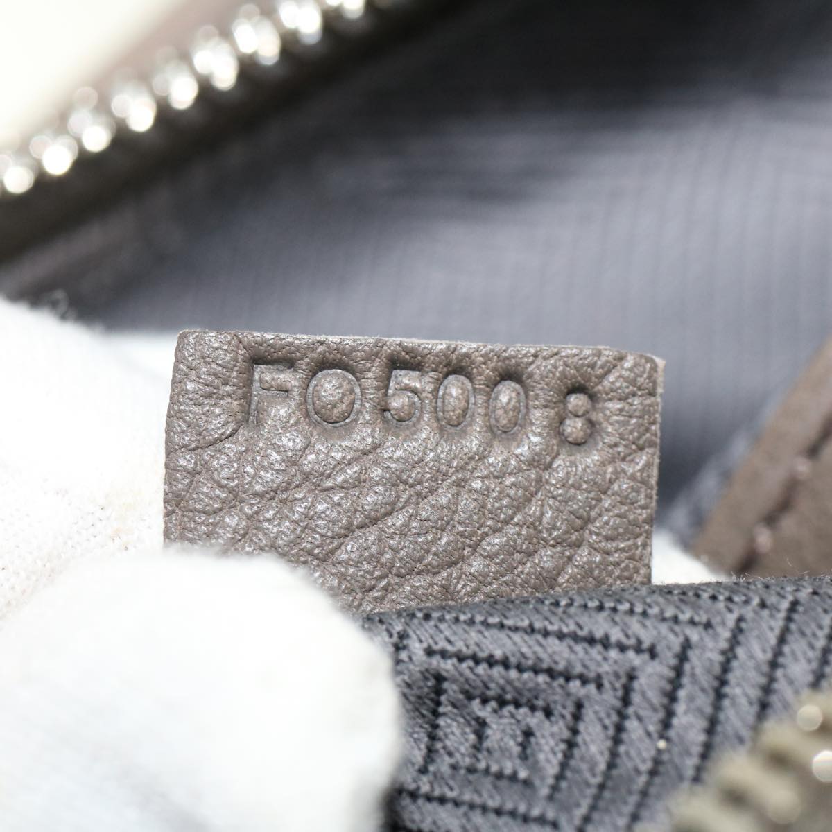 LOUIS VUITTON Naxos Shoulder Bag Leather Gray LV Auth am4782