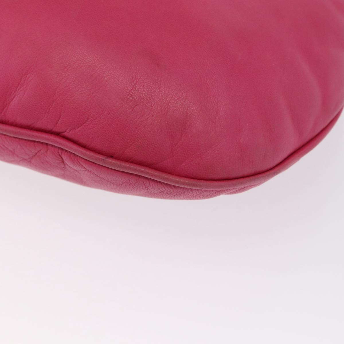 Miu Miu Hand Bag Leather Pink Gold Auth am4820