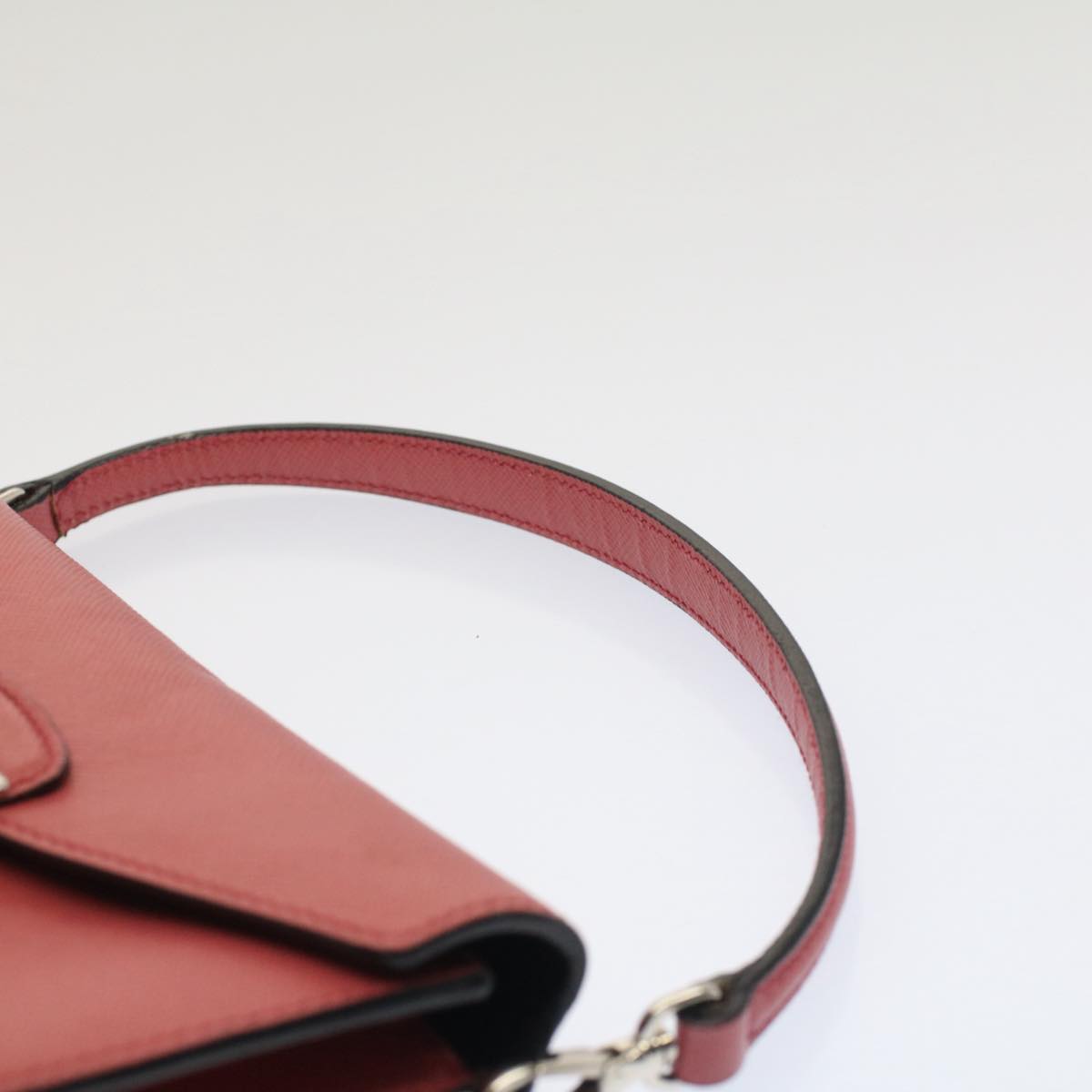 PRADA Mini Hand Bag Safiano leather 2way Pink Auth am4942V