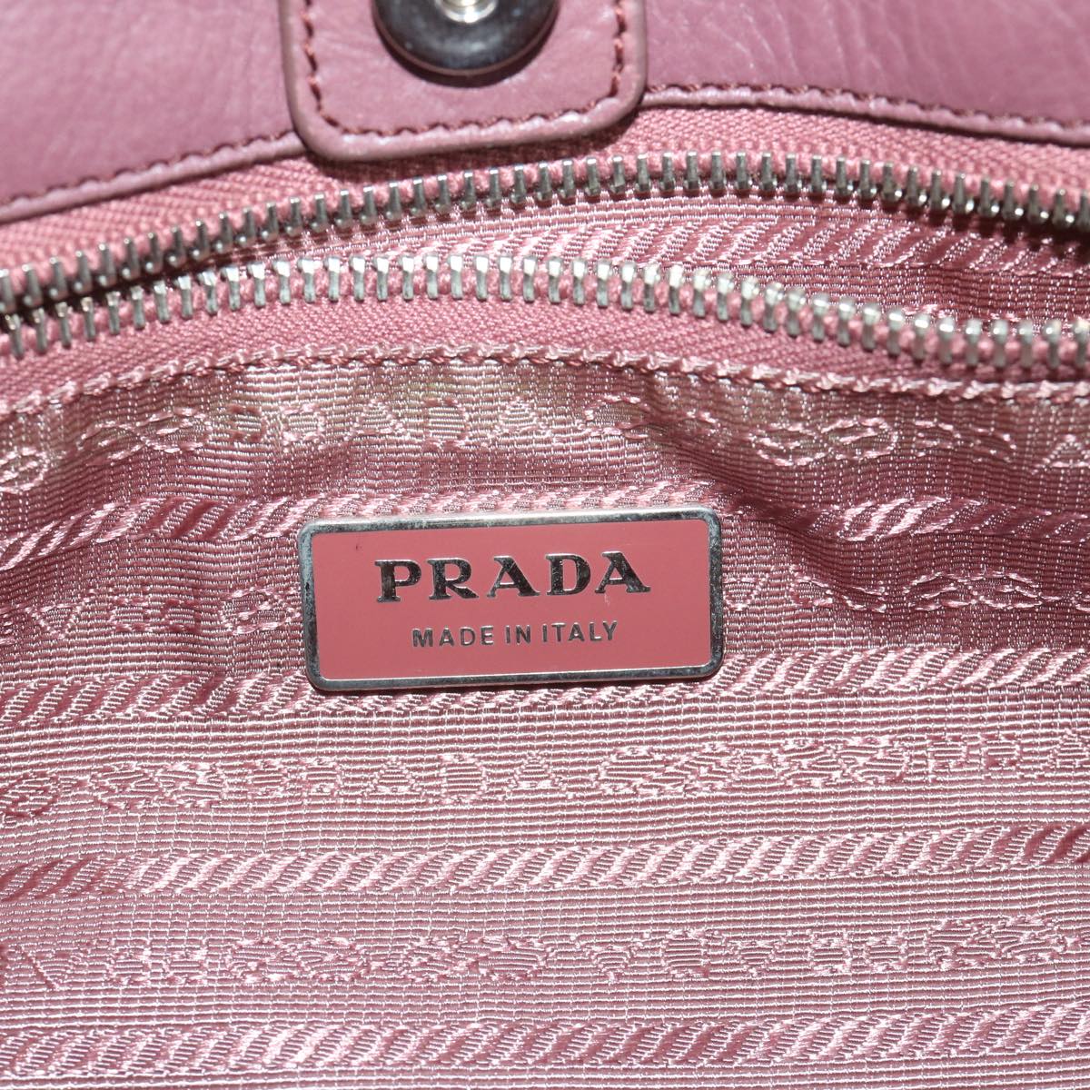 PRADA Hand Bag Nylon Pink Auth am5092