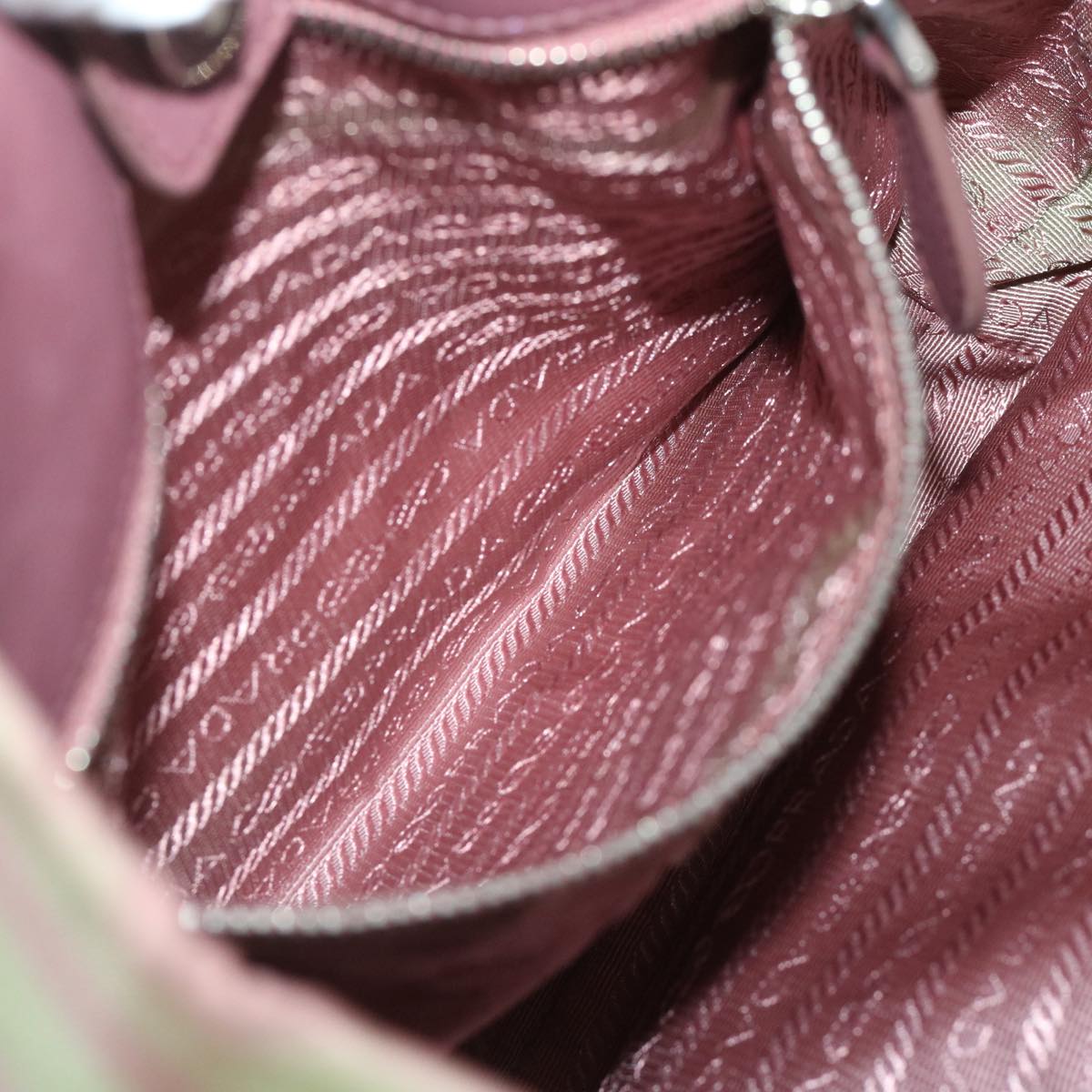 PRADA Hand Bag Nylon Pink Auth am5092