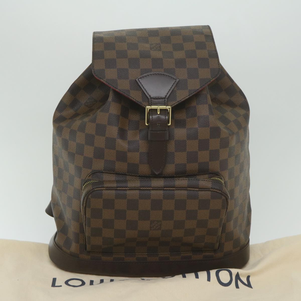 LOUIS VUITTON Damier Ebene Montsouris GM Backpack N51139 LV Auth am5291SAV