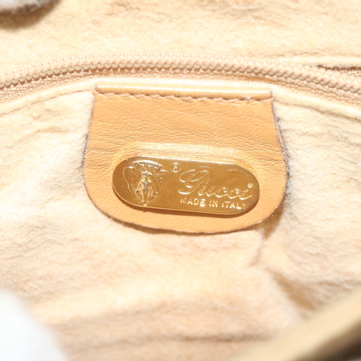 GUCCI Micro GG Supreme Shoulder Bag PVC Leather Beige 007 49 5548 Auth am5530