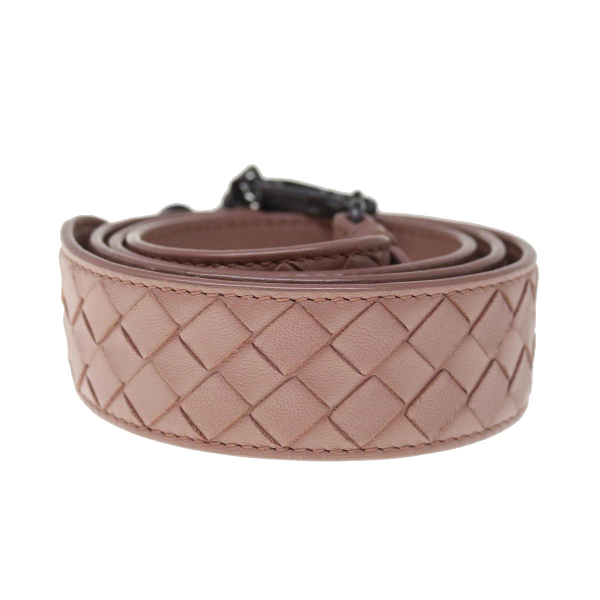 BOTTEGA VENETA INTRECCIATO Shoulder Strap Leather 44.5"""" Pink Auth am5637V
