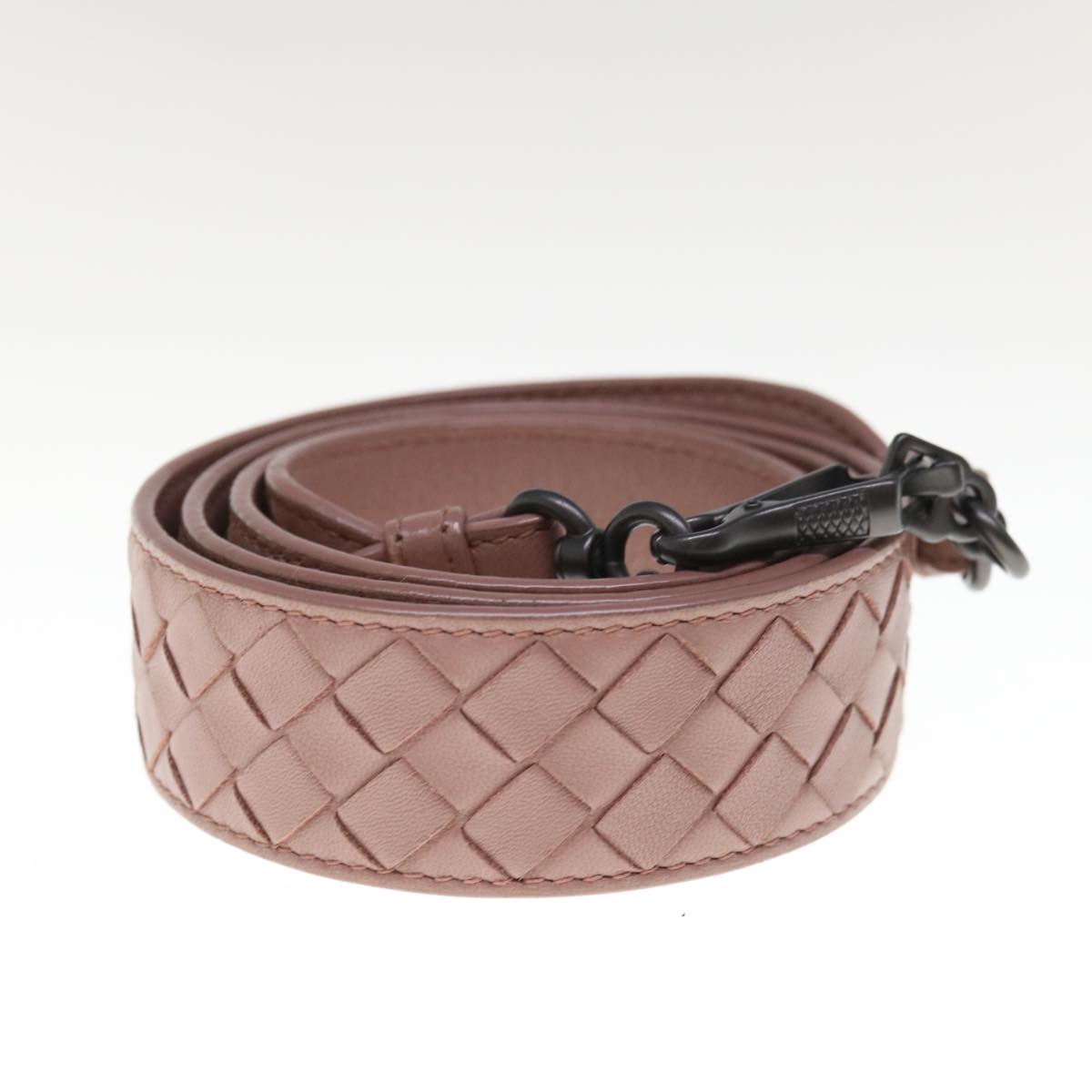 BOTTEGA VENETA INTRECCIATO Shoulder Strap Leather 44.5"""" Pink Auth am5637V