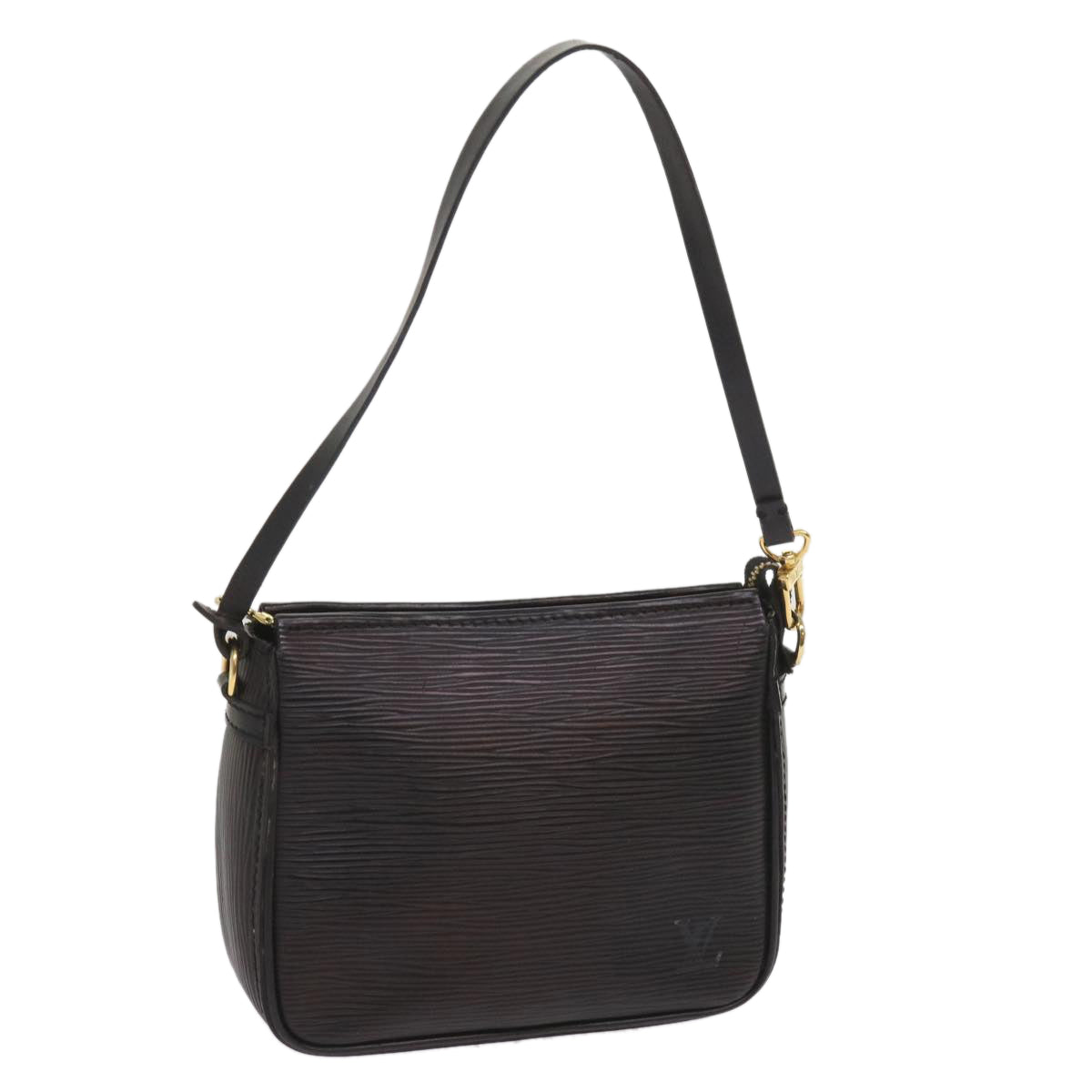 LOUIS VUITTON Epi Trousse Makeup Pouch SPO Black LV Auth am5671SAV