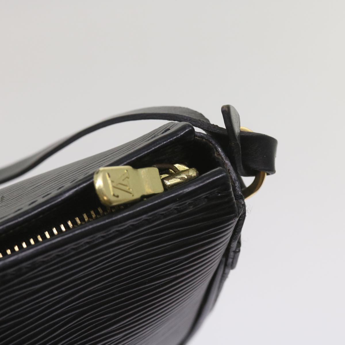 LOUIS VUITTON Epi Trousse Makeup Pouch SPO Black LV Auth am5671SAV
