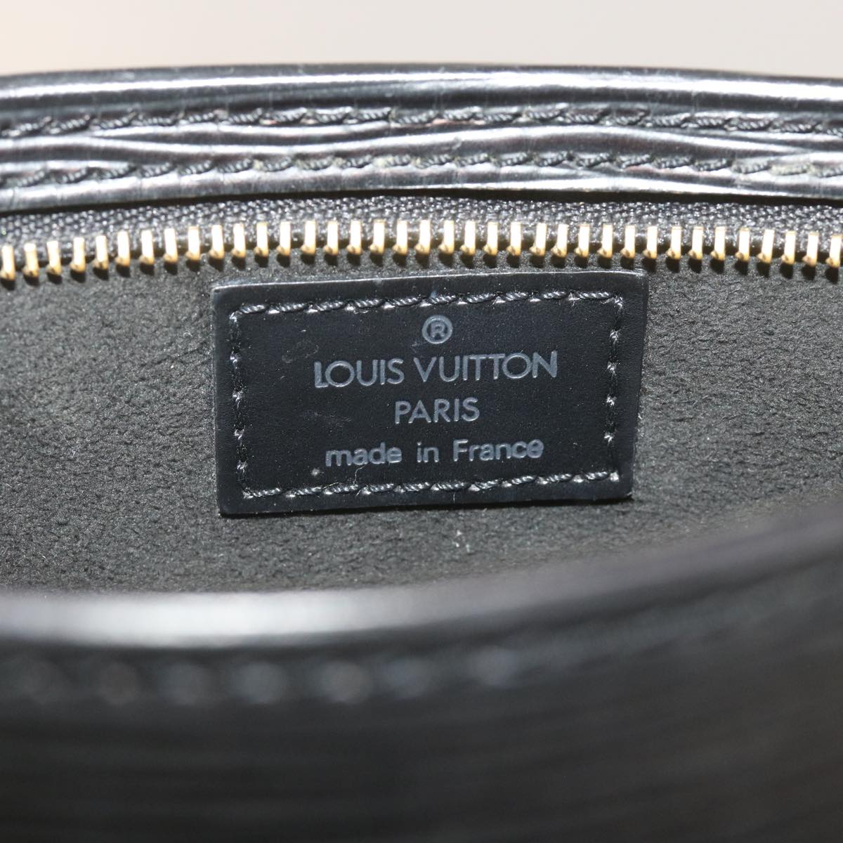 LOUIS VUITTON Epi Trousse Makeup Pouch SPO Black LV Auth am5671SAV