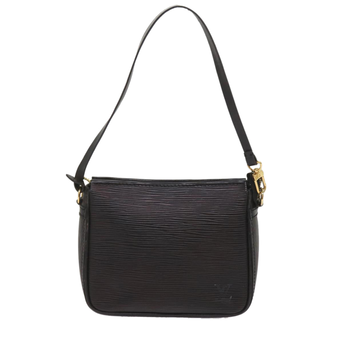LOUIS VUITTON Epi Trousse Makeup Pouch SPO Black LV Auth am5671SAV