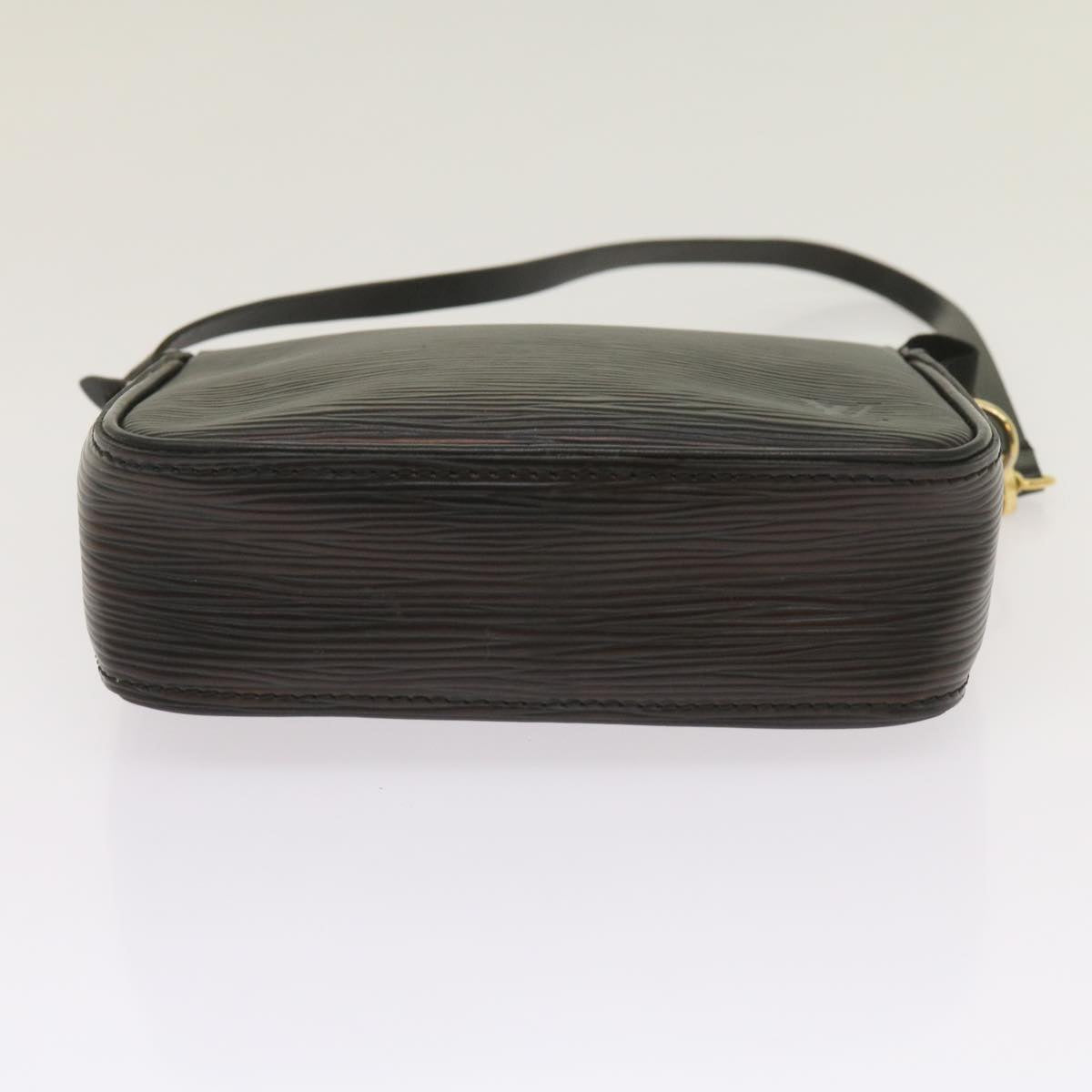 LOUIS VUITTON Epi Trousse Makeup Pouch SPO Black LV Auth am5671SAV