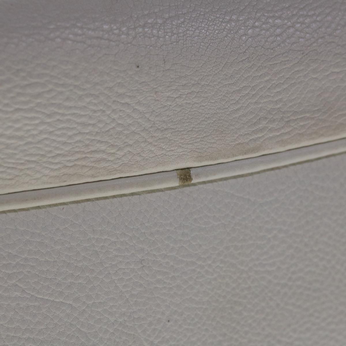 Christian Dior Tote Bag Leather White Auth am5702