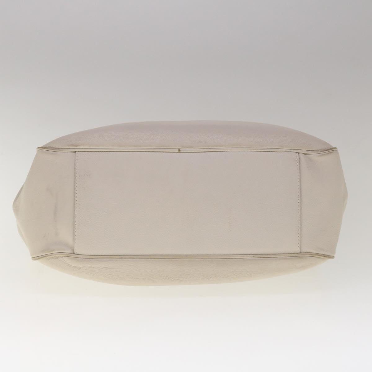 Christian Dior Tote Bag Leather White Auth am5702