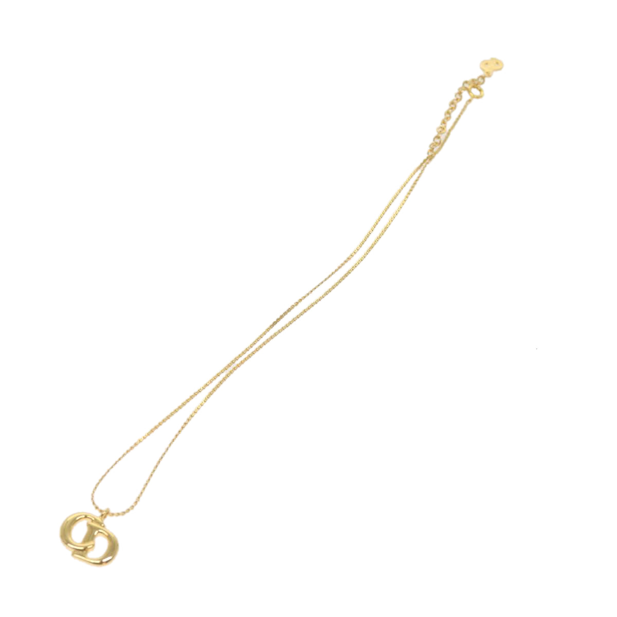 Christian Dior Bracelet Necklace 2 Set Gold Auth am5729