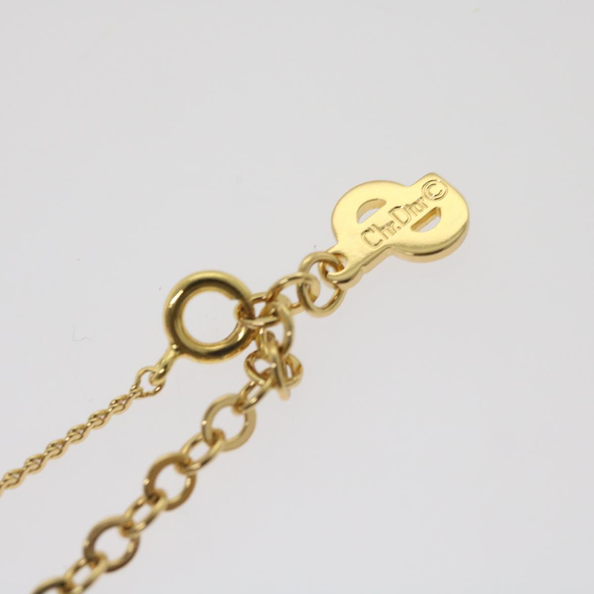 Christian Dior Bracelet Necklace 2 Set Gold Auth am5729
