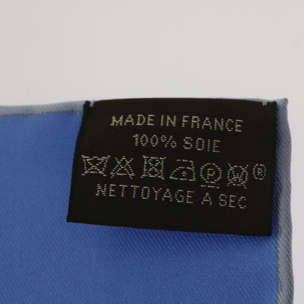HERMES Carre 90 L Art du Sarasa Scarf Silk Blue Auth am5773