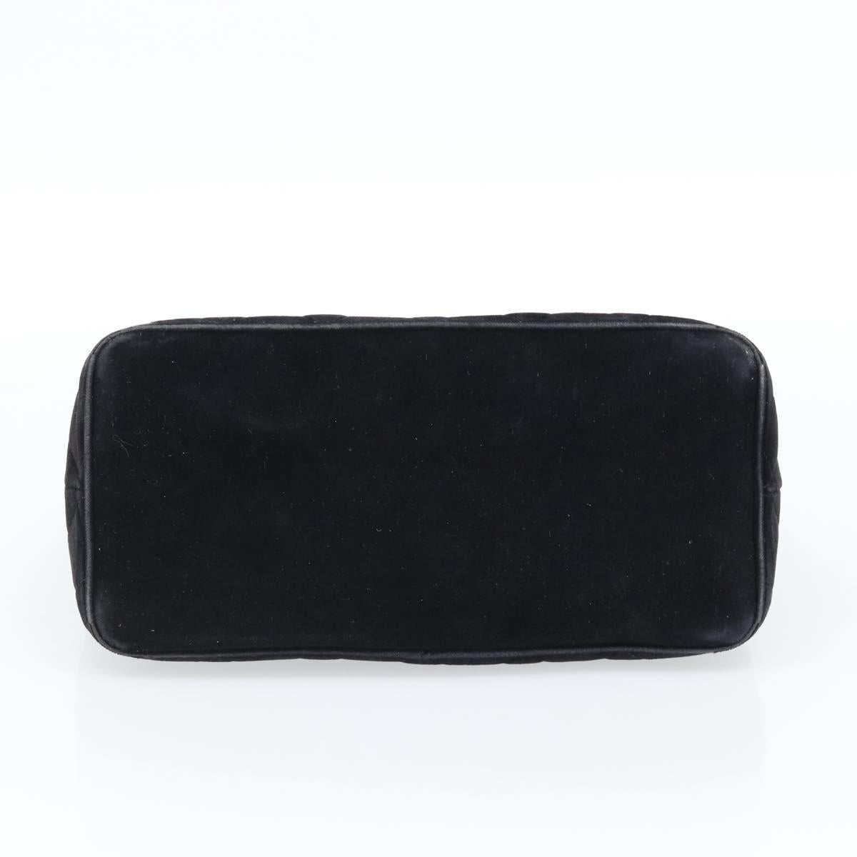 CHANEL Materasse Tote Bag Velor Standard Black CC Auth am5812