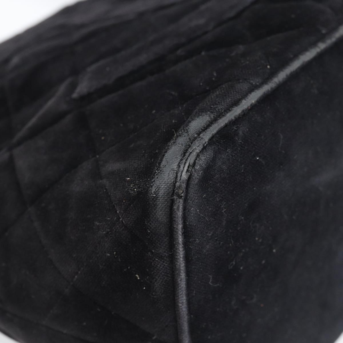 CHANEL Materasse Tote Bag Velor Standard Black CC Auth am5812