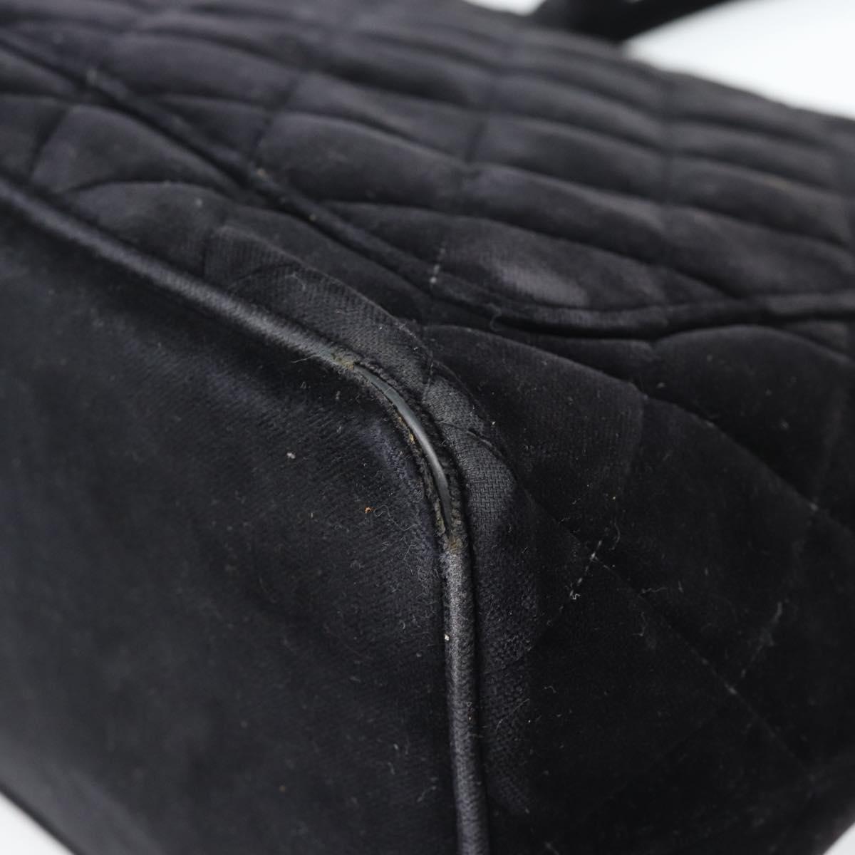 CHANEL Materasse Tote Bag Velor Standard Black CC Auth am5812