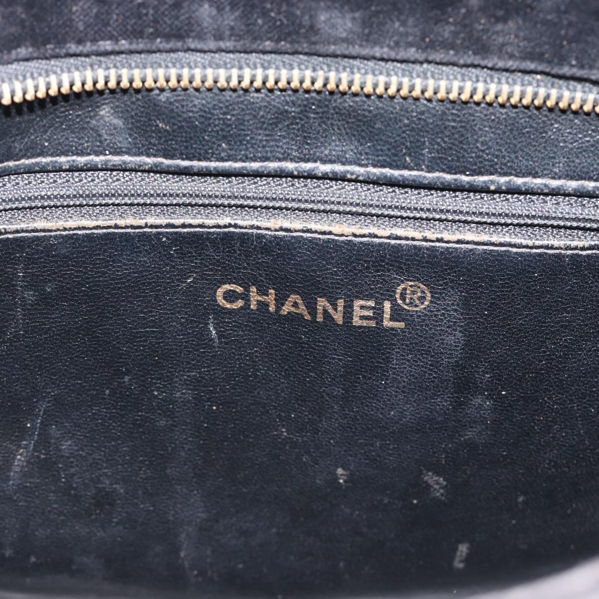 CHANEL Materasse Tote Bag Velor Standard Black CC Auth am5812