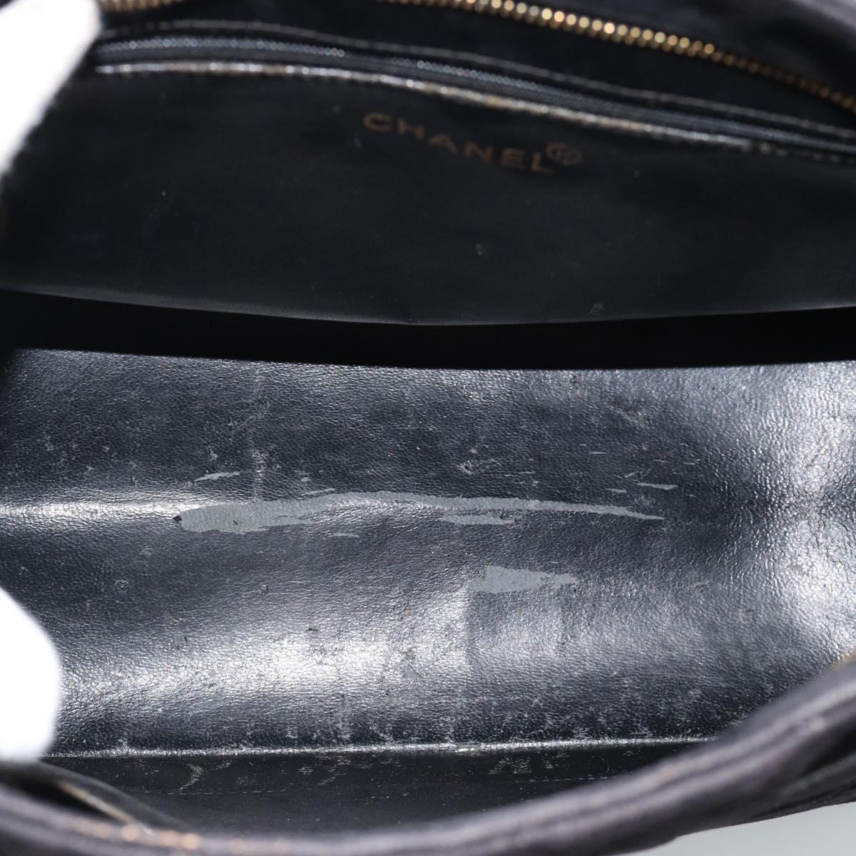 CHANEL Materasse Tote Bag Velor Standard Black CC Auth am5812