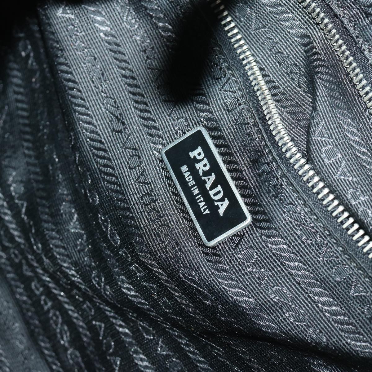 PRADA Shoulder Bag Nylon Black Auth am5930