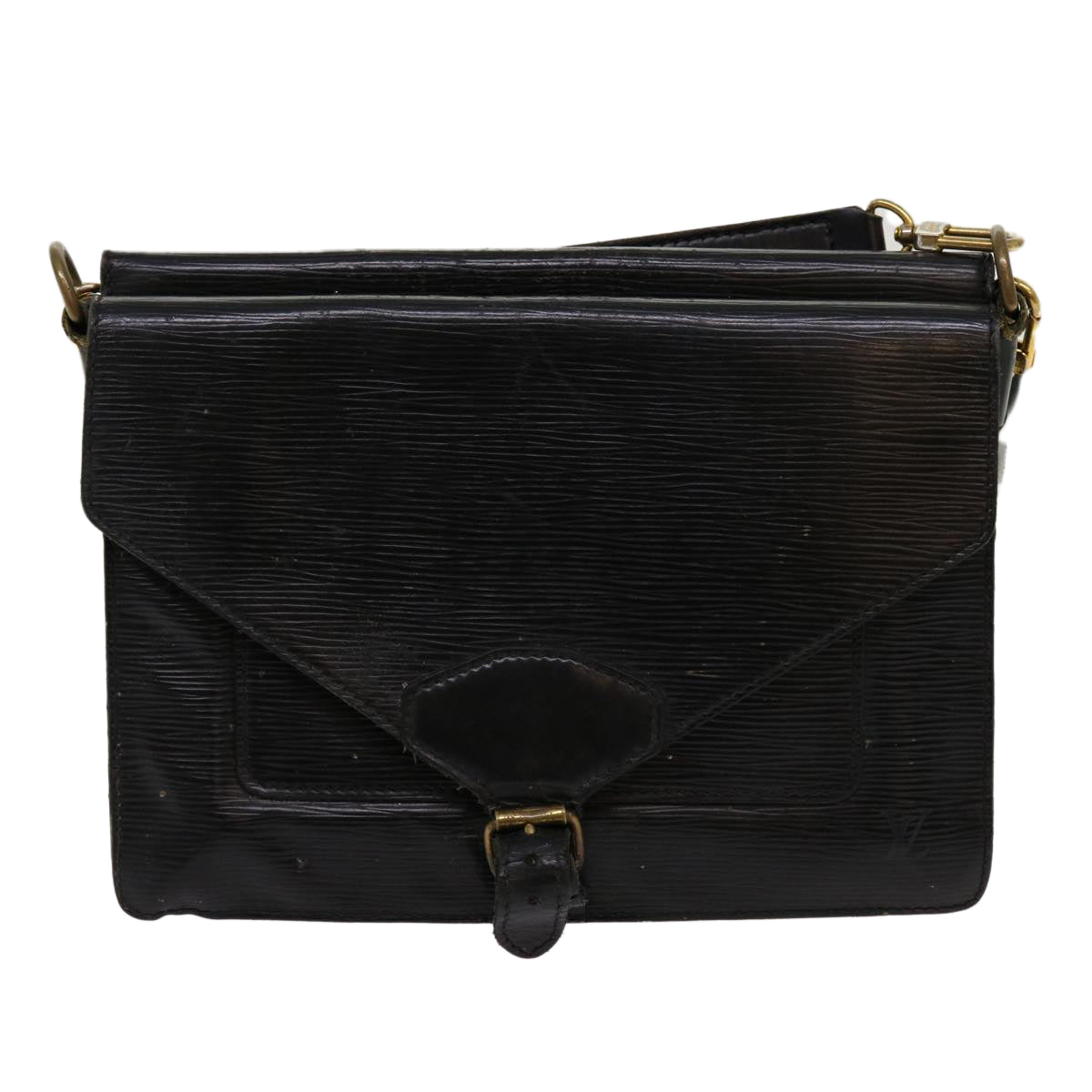 LOUIS VUITTON Epi Biface Clutch Bag Black M52322 LV Auth am5968