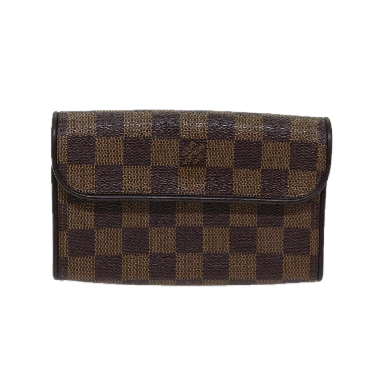 LOUIS VUITTON Damier Ebene Pochette Florentine Waist Bag N51856 LV Auth am6004