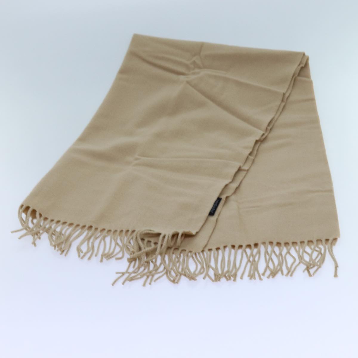 SAINT LAURENT Kneeling blanket Wool 27.6""""-55.1"""" Beige Auth am6069