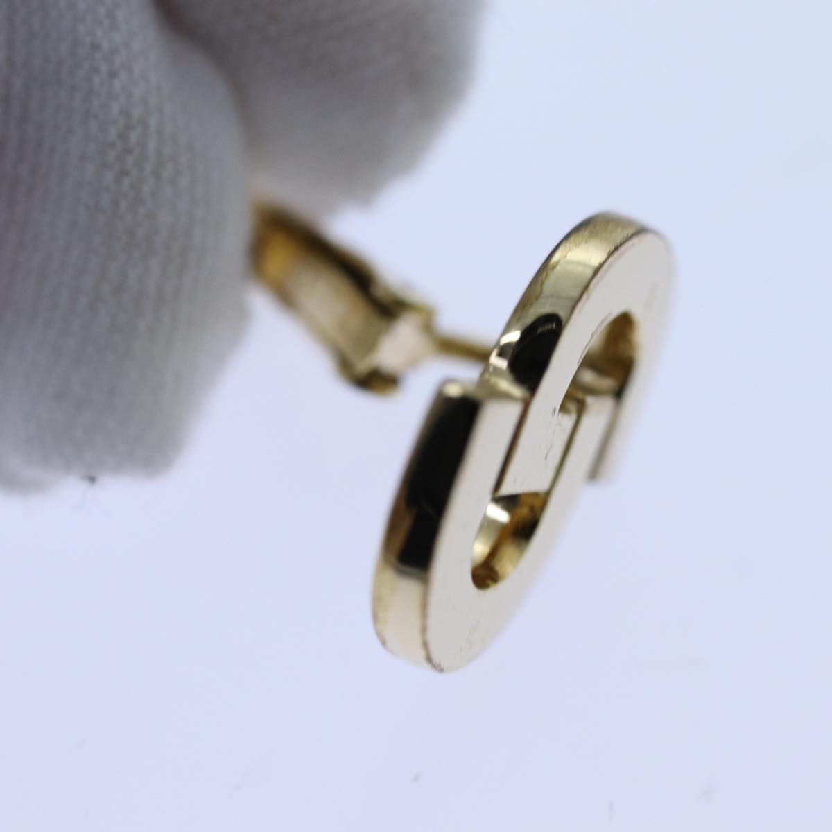 Christian Dior Earring Gold Auth am6078