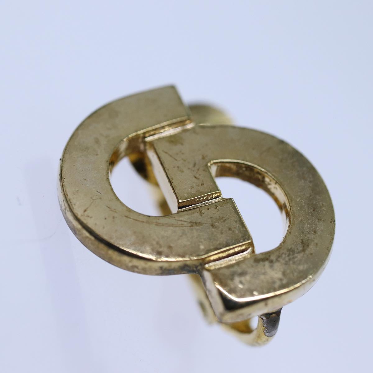 Christian Dior Earring Gold Auth am6078