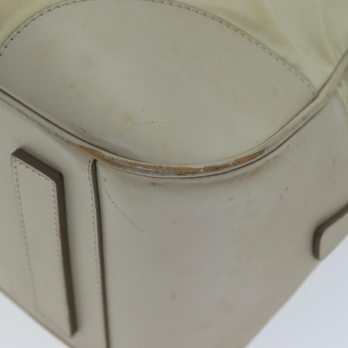 PRADA Shoulder Bag Nylon Beige Auth am6097