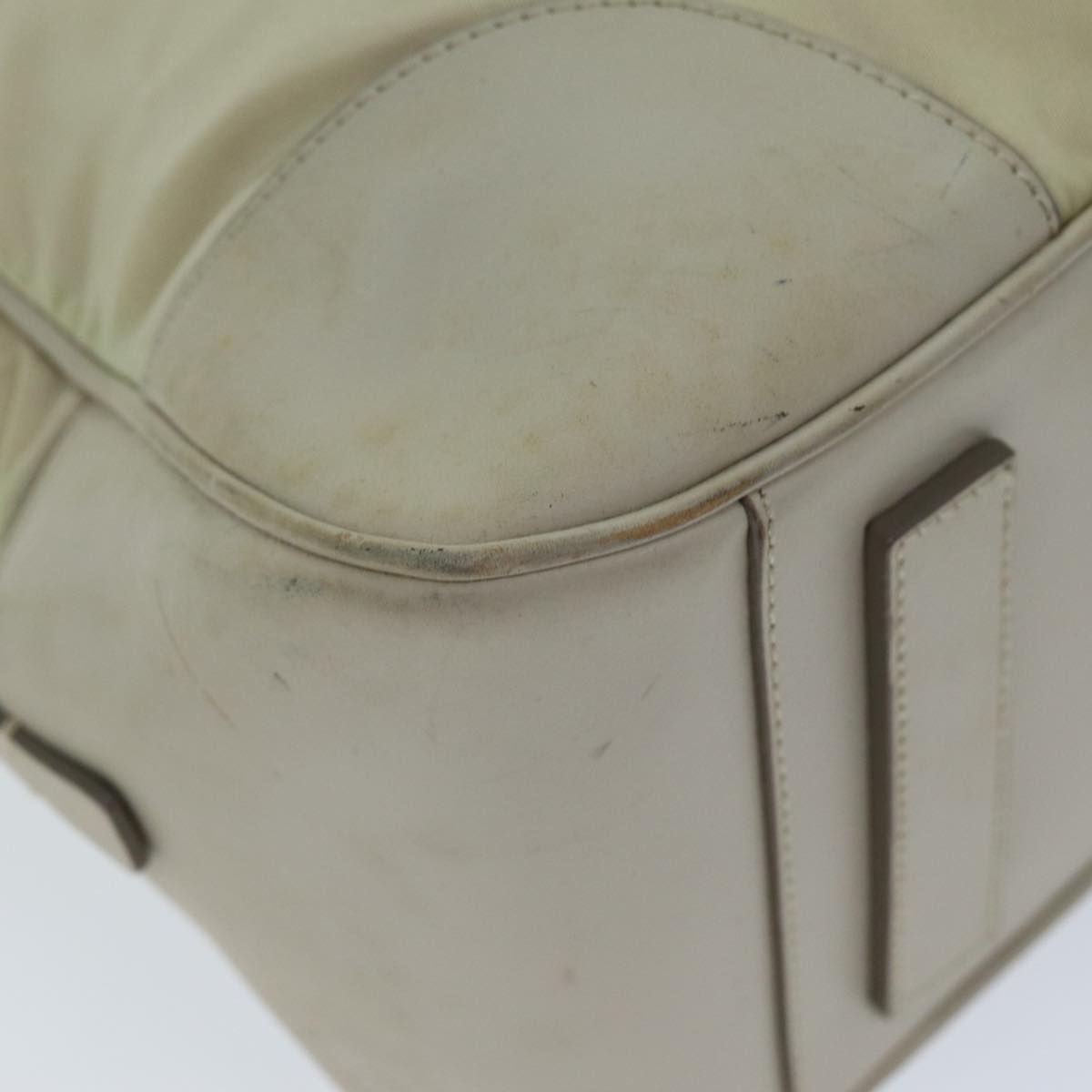 PRADA Shoulder Bag Nylon Beige Auth am6097