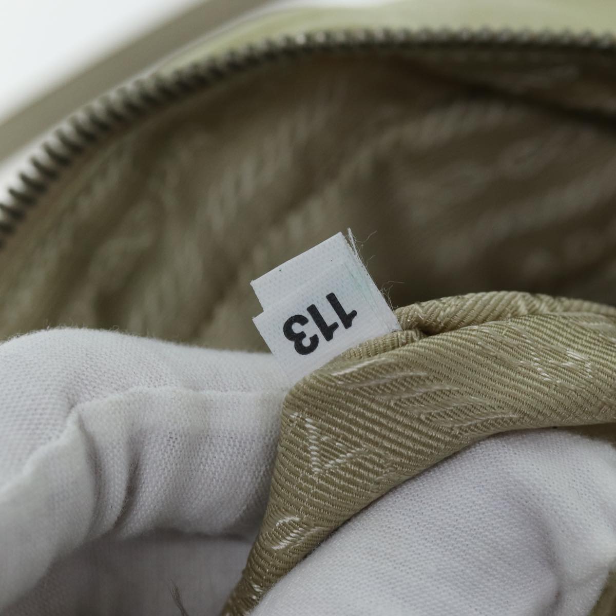 PRADA Shoulder Bag Nylon Beige Auth am6097