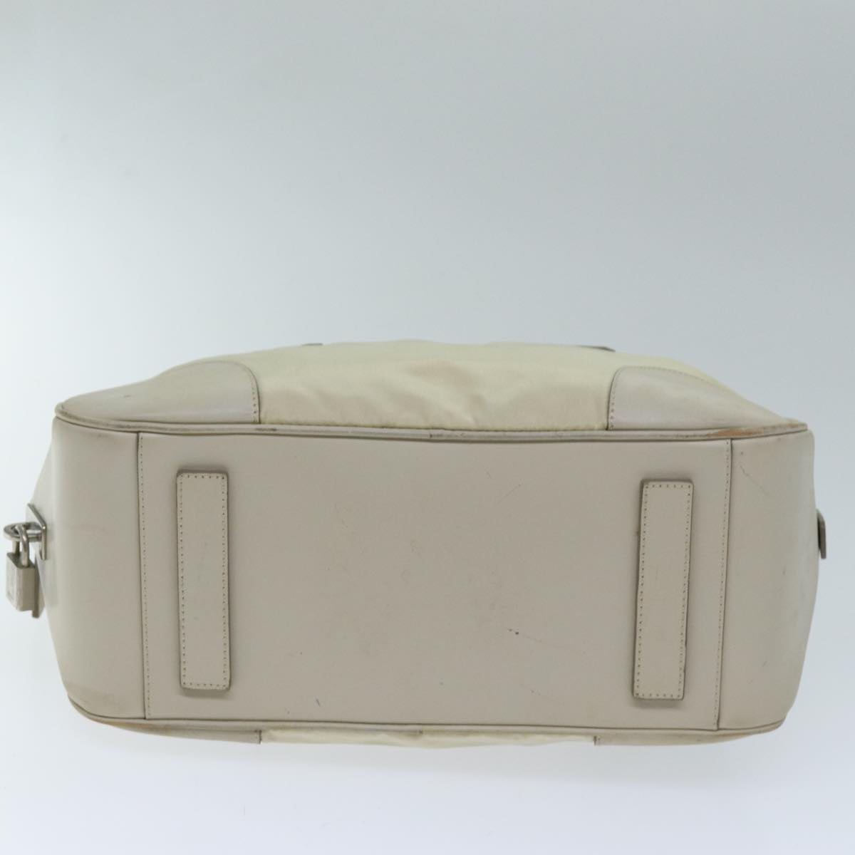 PRADA Shoulder Bag Nylon Beige Auth am6097