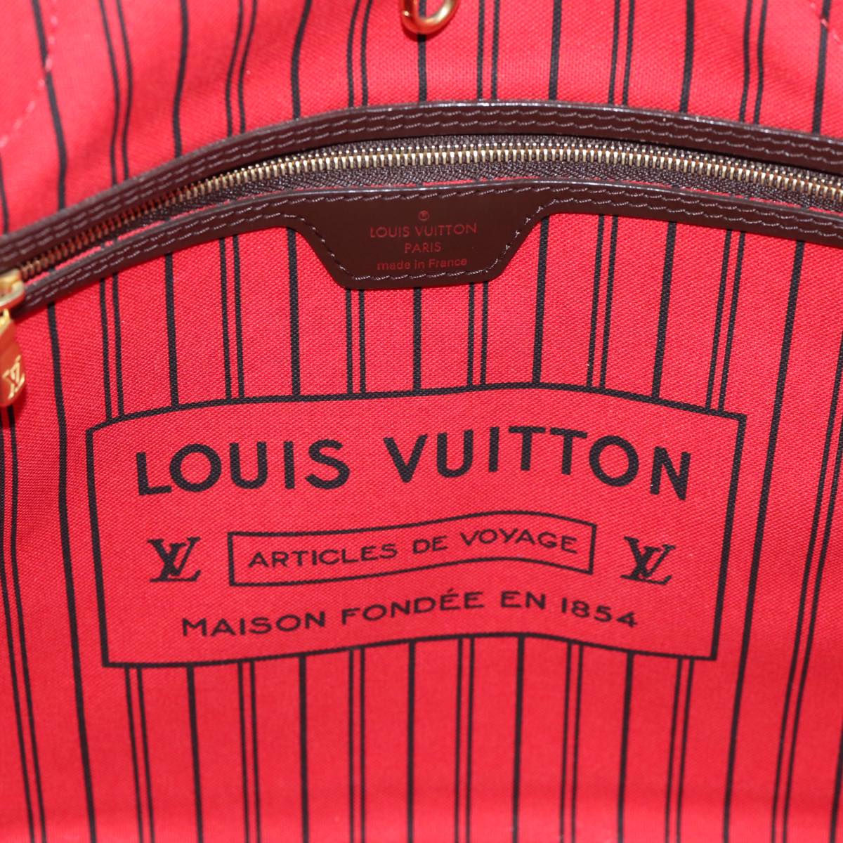 LOUIS VUITTON Damier Ebene Neverfull MM Tote Bag N51105 LV Auth am6117AV