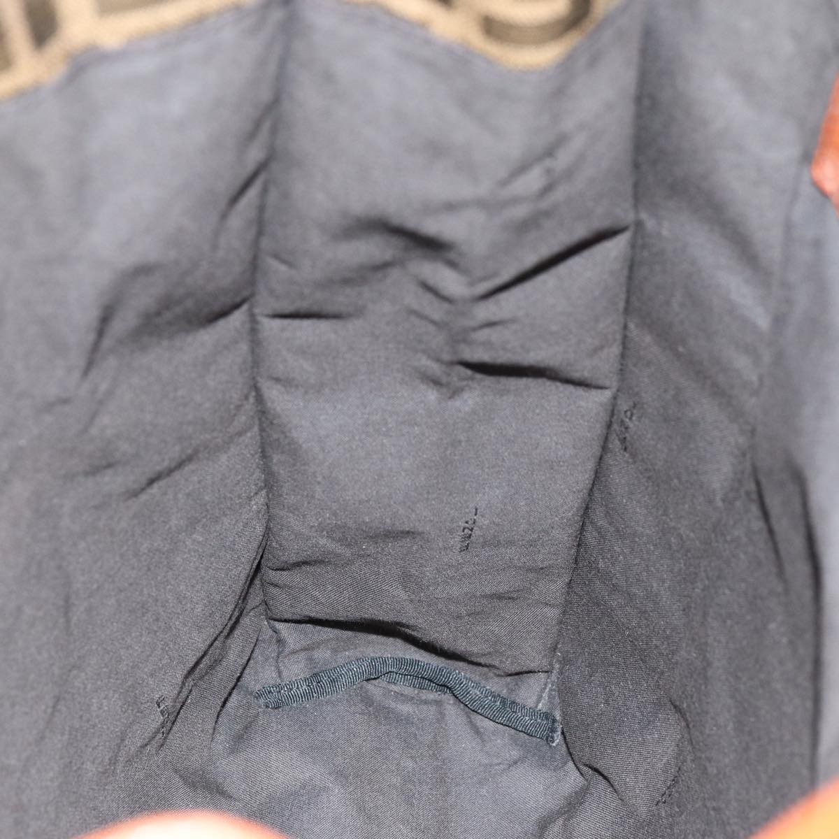 FENDI Zucca Canvas Tote Bag Brown Black Auth am6121