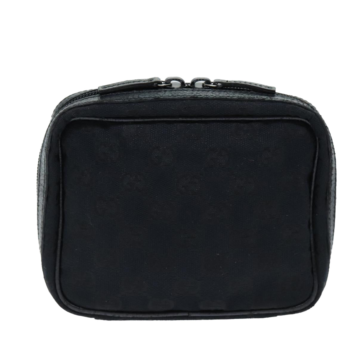 GUCCI GG Canvas Pouch Black 153129 Auth am6148