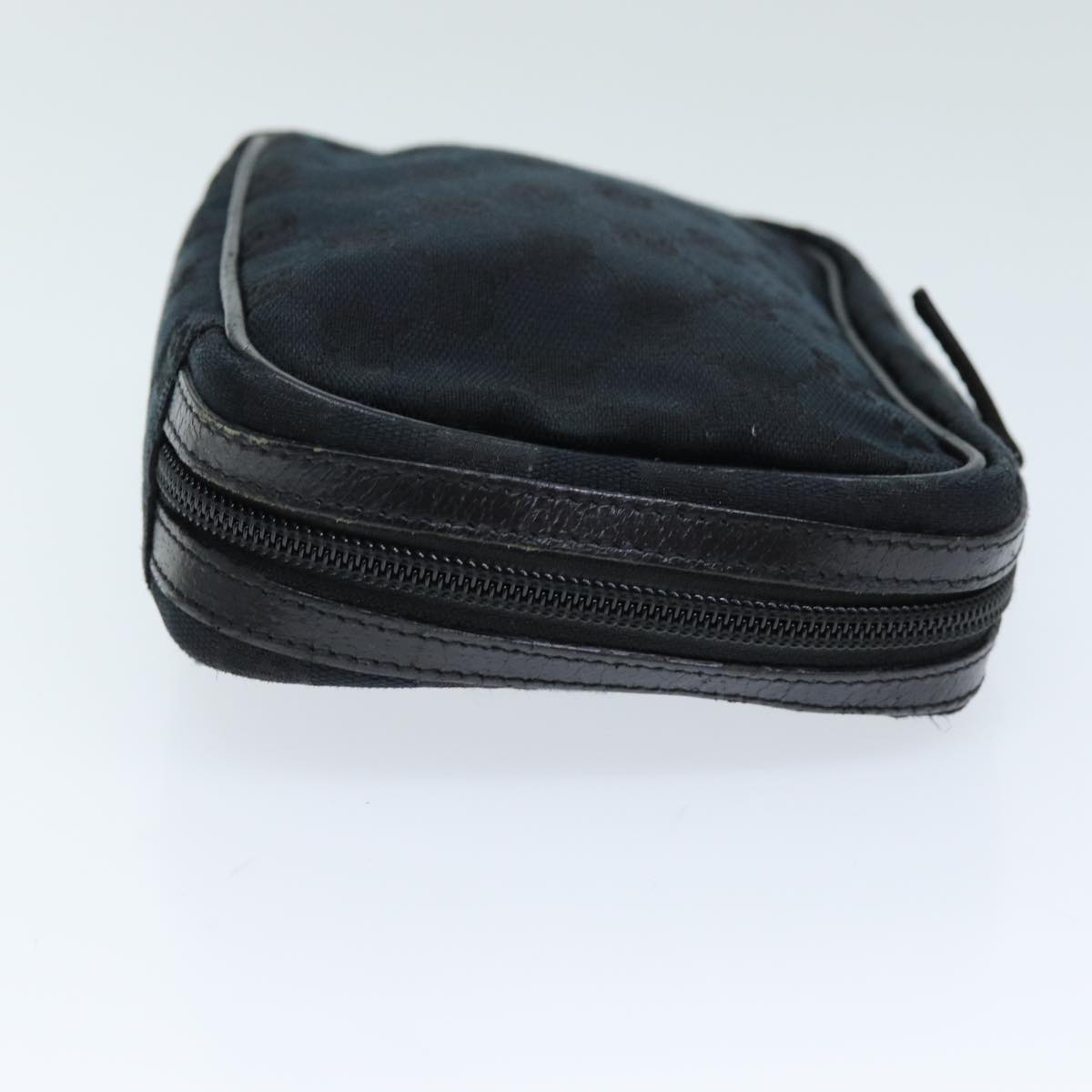 GUCCI GG Canvas Pouch Black 153129 Auth am6148