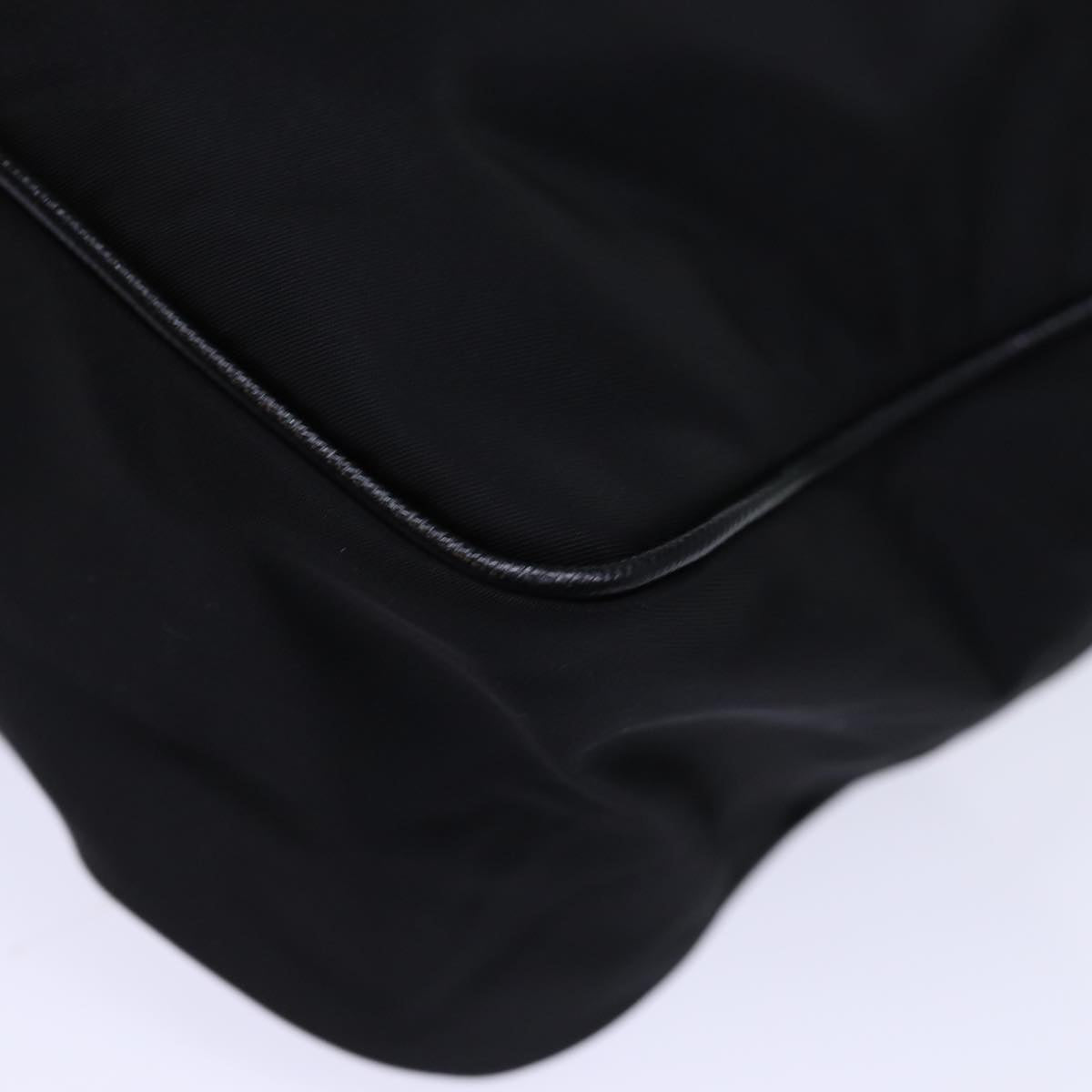PRADA Shoulder Bag Nylon Leather Black Auth am6182V