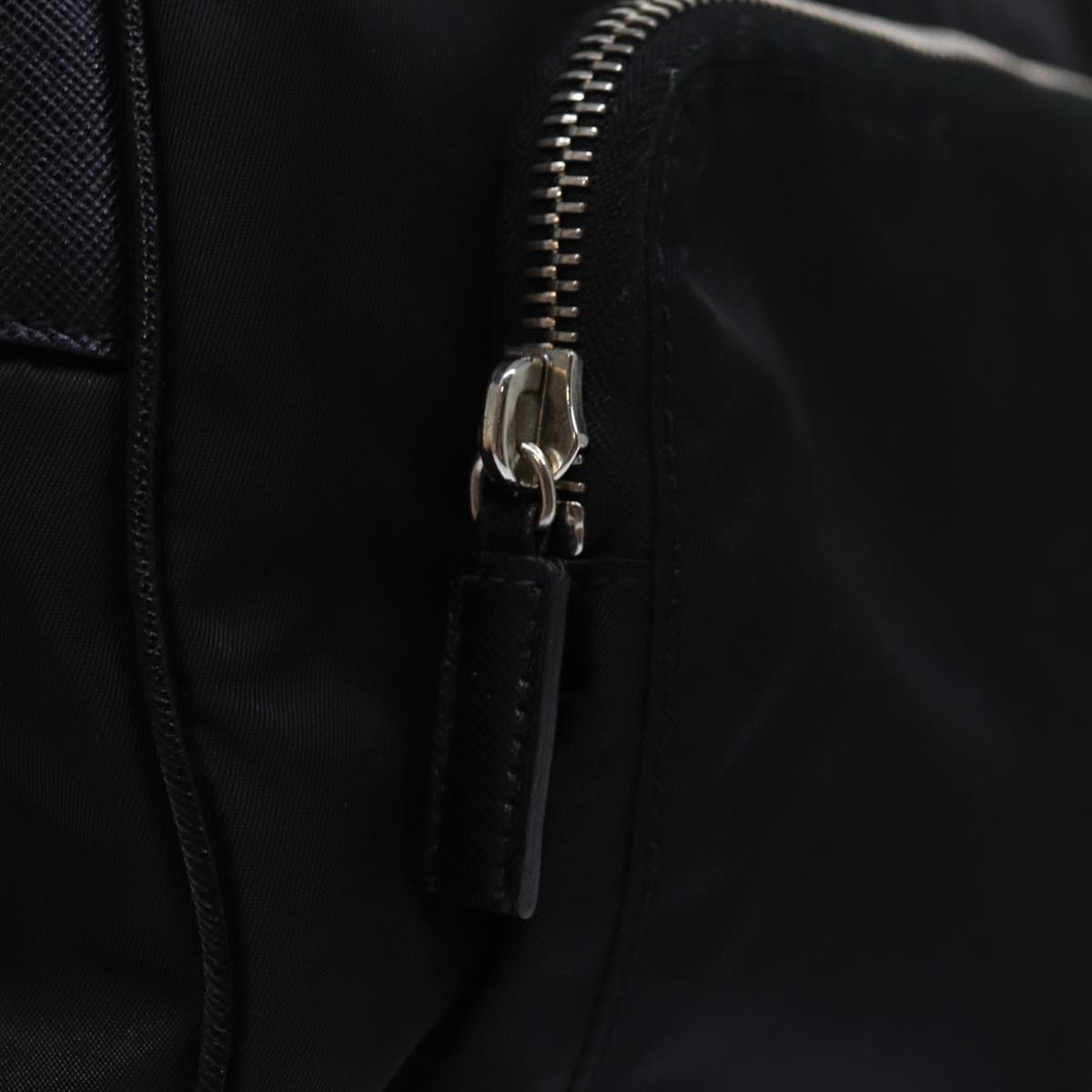 PRADA Shoulder Bag Nylon Leather Black Auth am6182V