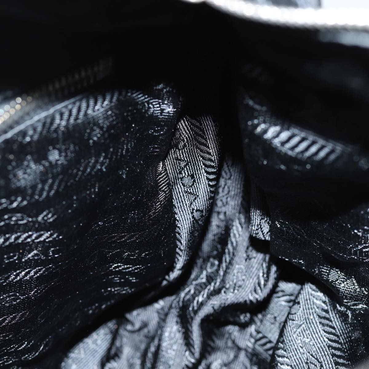 PRADA Shoulder Bag Nylon Leather Black Auth am6182V