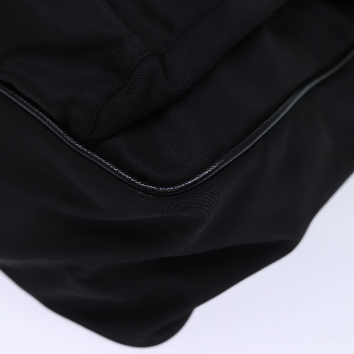 PRADA Shoulder Bag Nylon Leather Black Auth am6182V