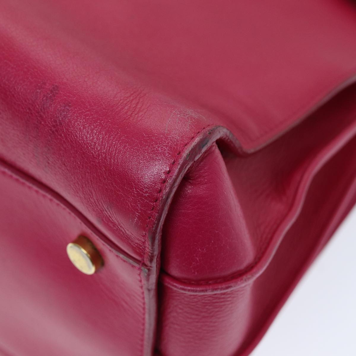 SAINT LAURENT Sac De Jules Hand Bag Leather 2way Pink 324823 Auth am6195