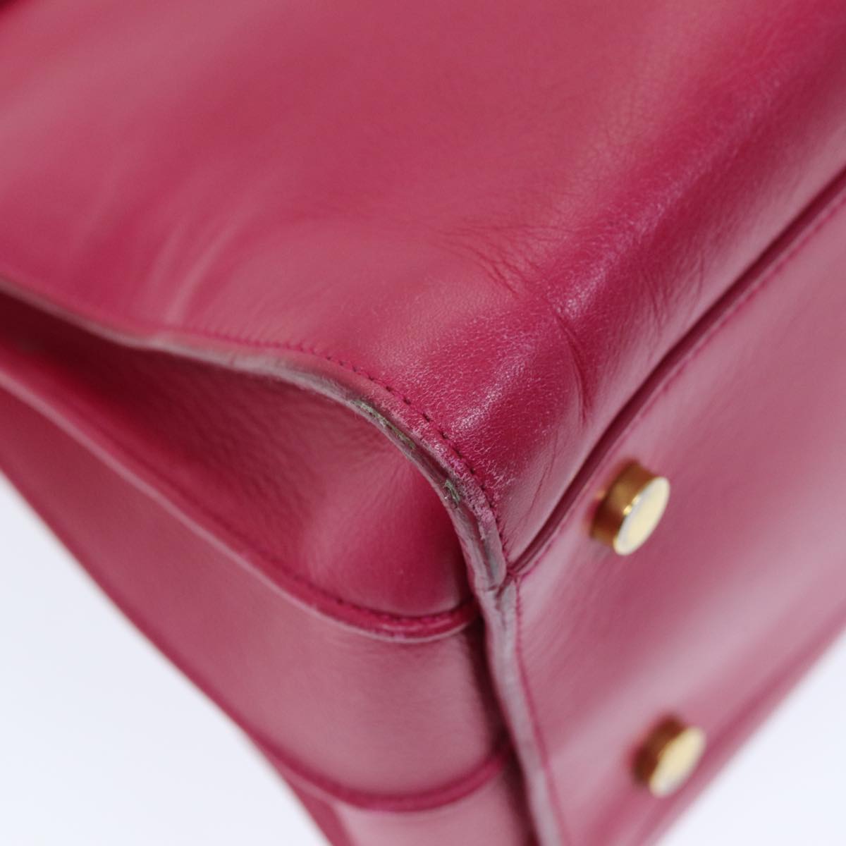 SAINT LAURENT Sac De Jules Hand Bag Leather 2way Pink 324823 Auth am6195