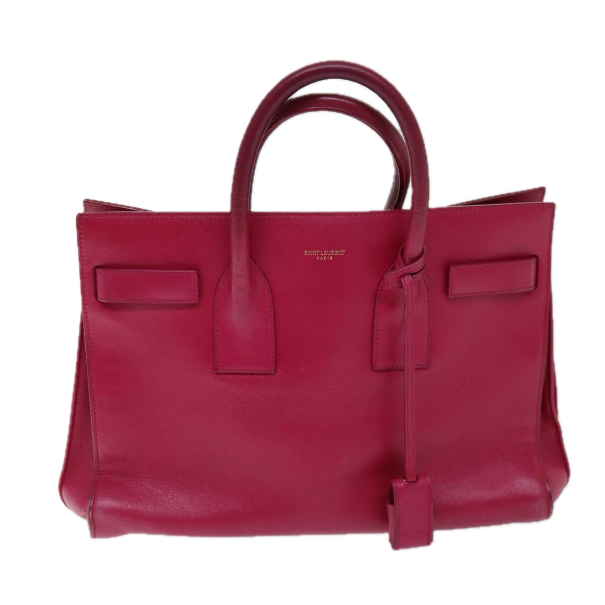 SAINT LAURENT Sac De Jules Hand Bag Leather 2way Pink 324823 Auth am6195