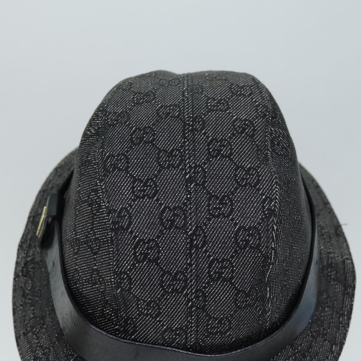 GUCCI GG Canvas Hat M Black Auth am6222