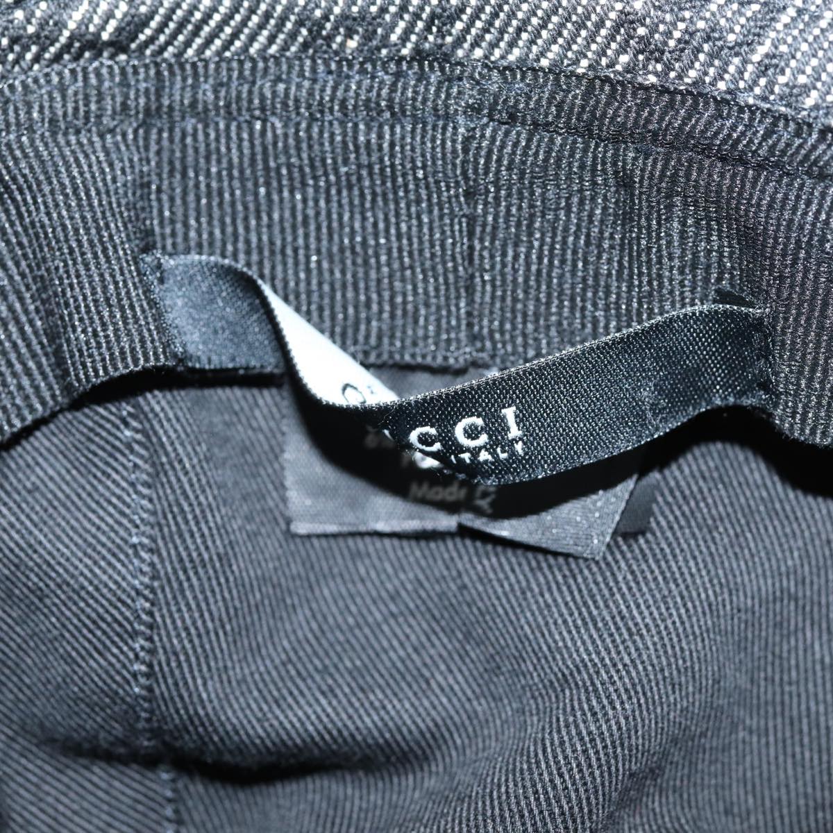 GUCCI GG Canvas Hat M Black Auth am6222