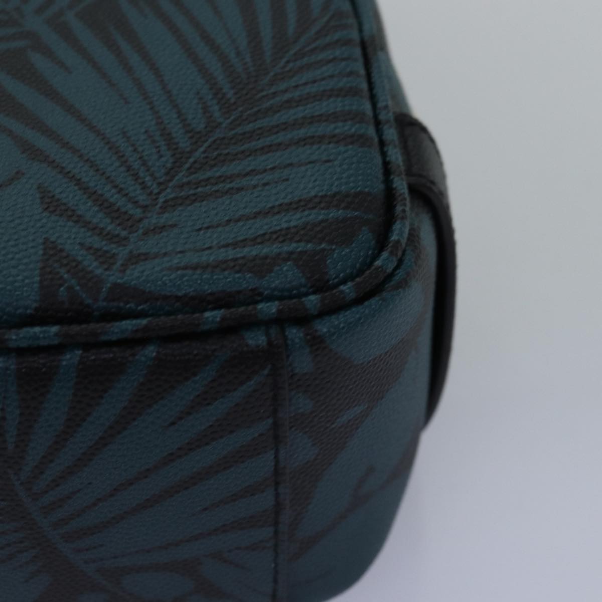 SAINT LAURENT Clutch Bag Leather Blue Auth am6361